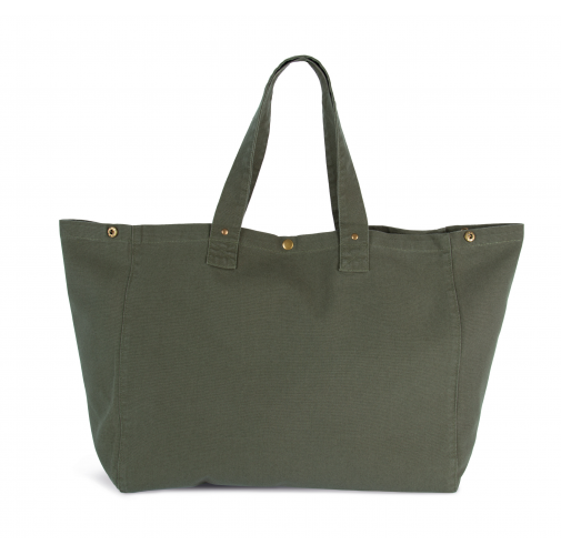 Bolsa shopper de algodón efecto lavado