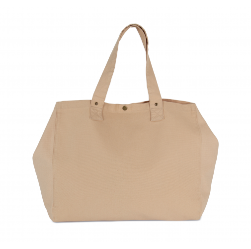 Bolsa shopper de algodón efecto lavado