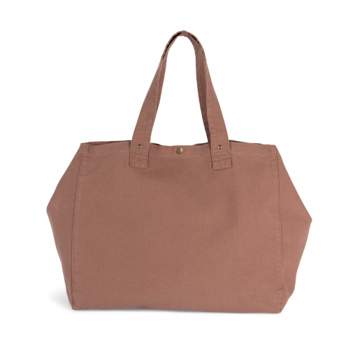 Bolsa shopper de algodón efecto lavado