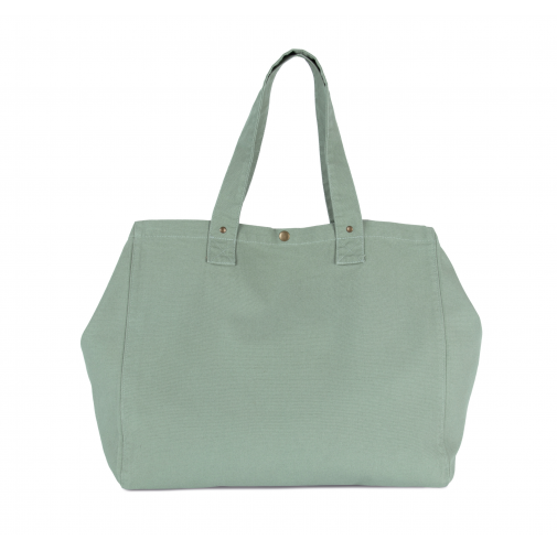 Bolsa shopper de algodón efecto lavado