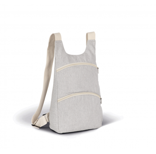 pebble grey / ecume Mochila reciclada con bolsillo trasero