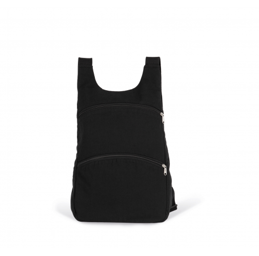 black night Mochila reciclada con bolsillo trasero