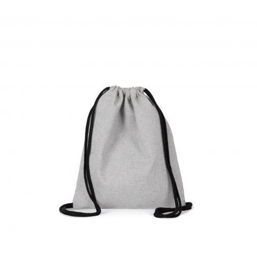 flint grey Mochila pequeña reciclada con cordones corredizos: tamaño niños