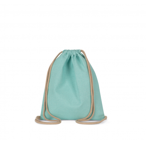 topaz blue Mochila pequeña reciclada con cordones corredizos: tamaño niños