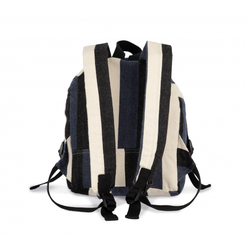 striped marine Mochila reciclada - diseño a rayas