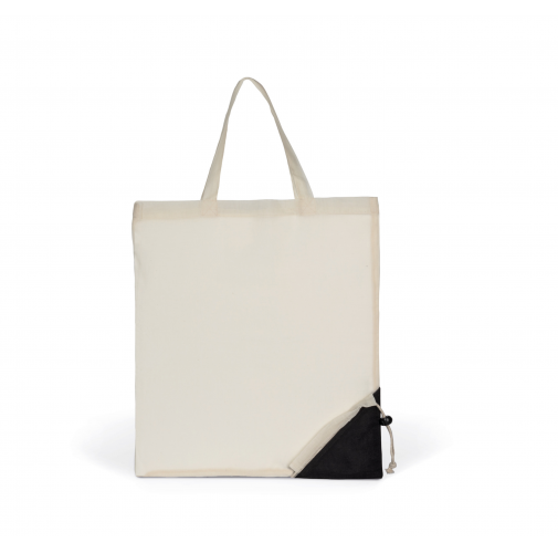 natural / black Bolsa shopper plegable