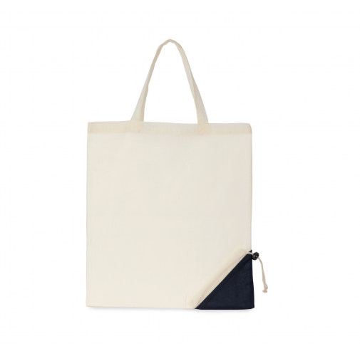natural / navy blue Bolsa shopper plegable