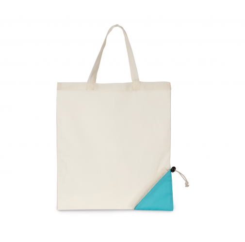 natural / turquoise Bolsa shopper plegable