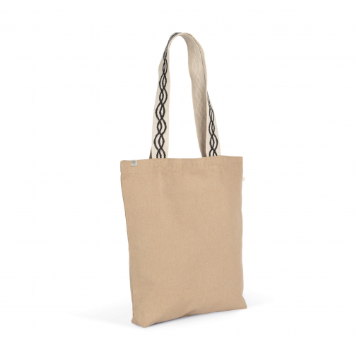 Bolsa shopper reciclada con fondo plano