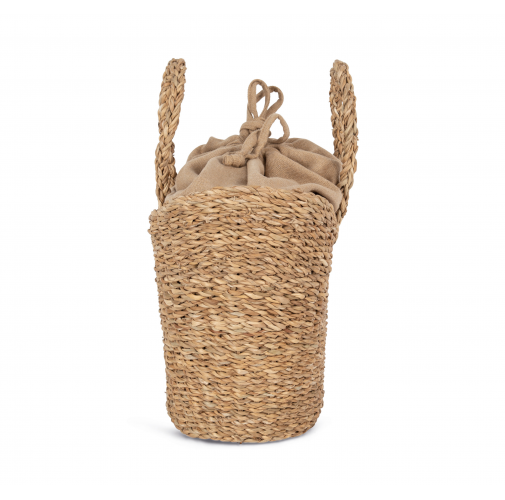 seagrass / hemp Cesta/Bolso de junco en forma de media luna