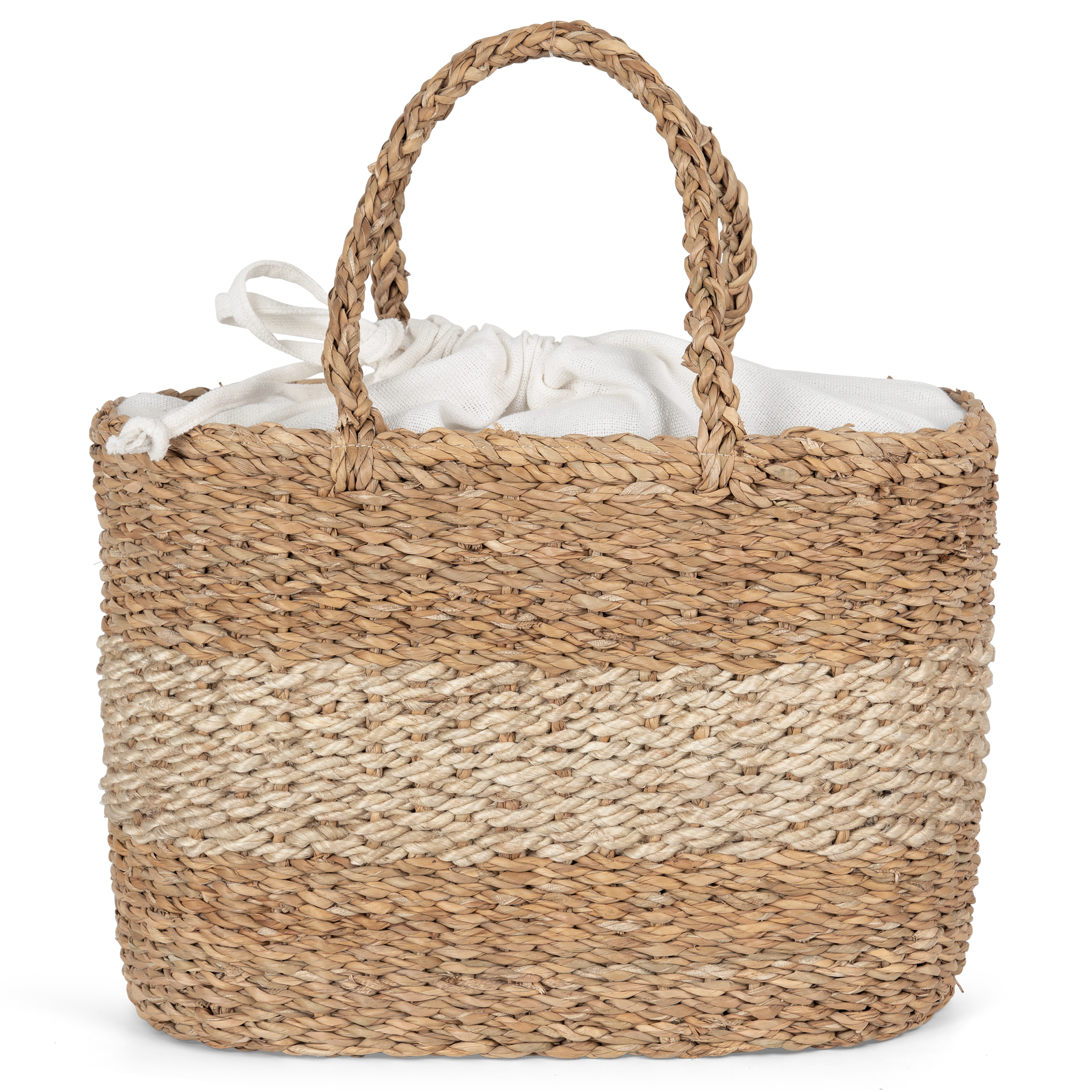 Cesta/Bolso de yute y junco