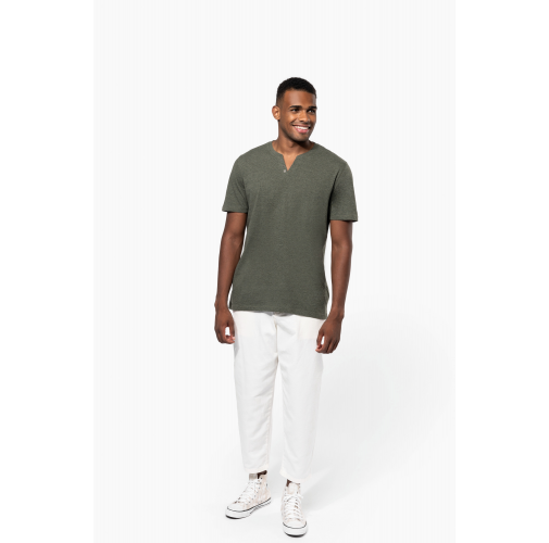 Camiseta Henley ecorresponsable manga corta