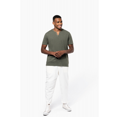 Camiseta Henley ecorresponsable manga corta