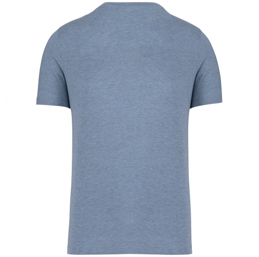 cool blue heather Camiseta Henley ecorresponsable manga corta