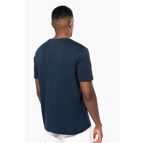 Camiseta Slub ecorresponsable cuello redondo y manga corta