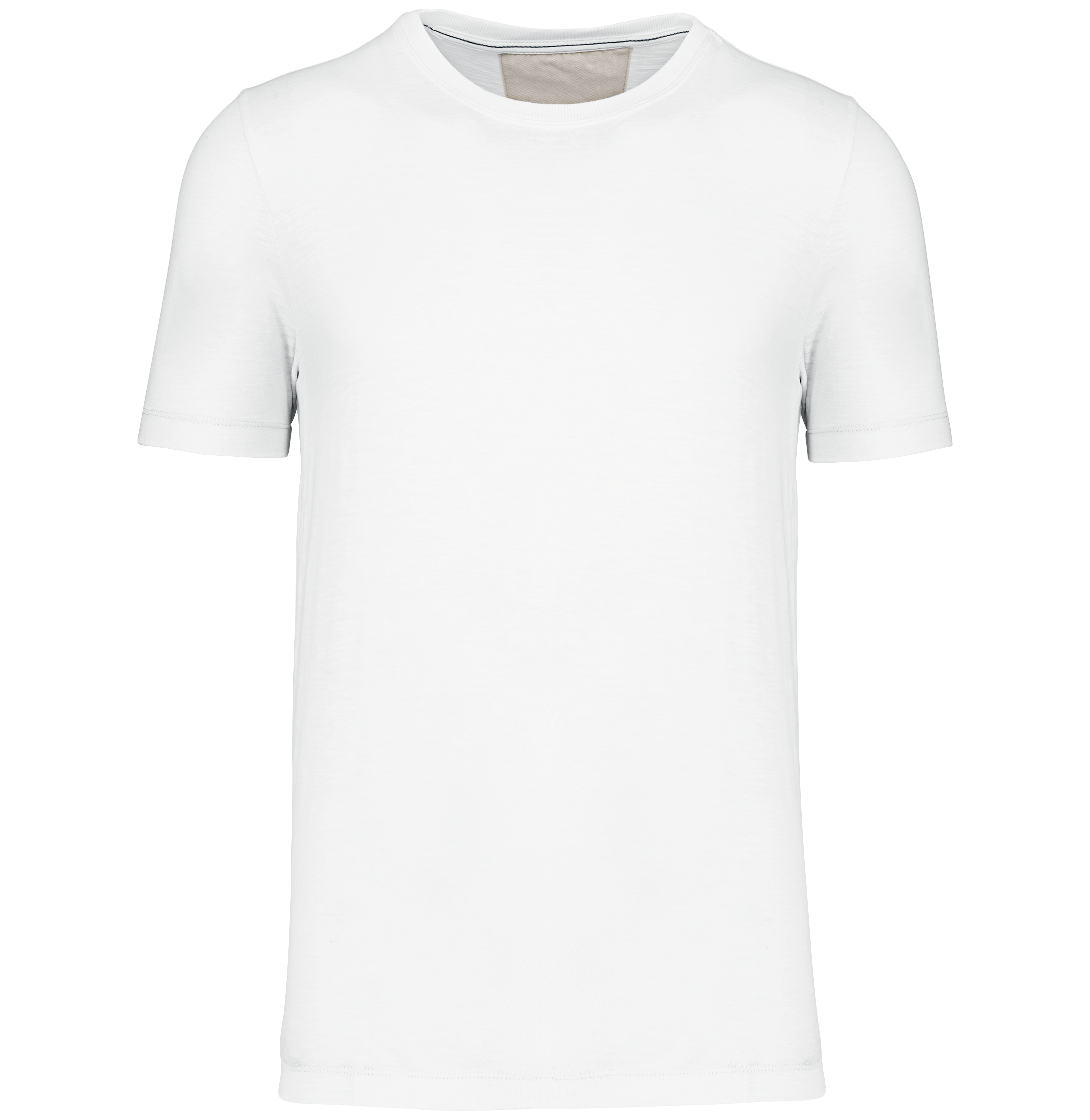 Camiseta Slub ecorresponsable cuello redondo y manga corta