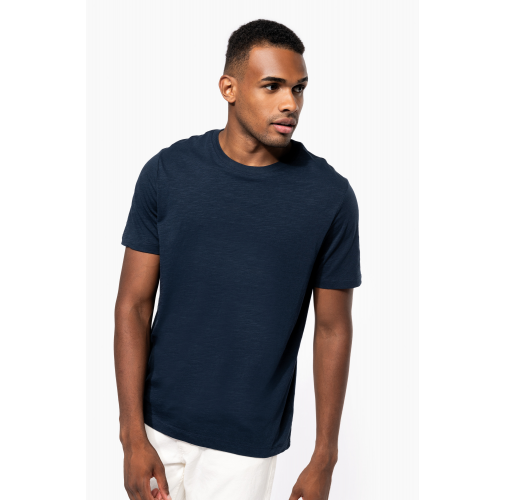 Camiseta Slub ecorresponsable cuello redondo y manga corta