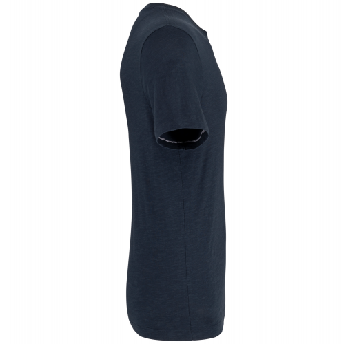 navy blue Camiseta Slub ecorresponsable cuello redondo y manga corta