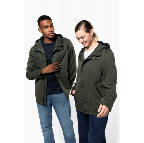 Chaqueta ecorresponsable con capucha unisex