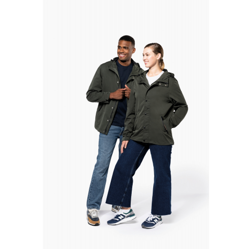 Chaqueta ecorresponsable con capucha unisex
