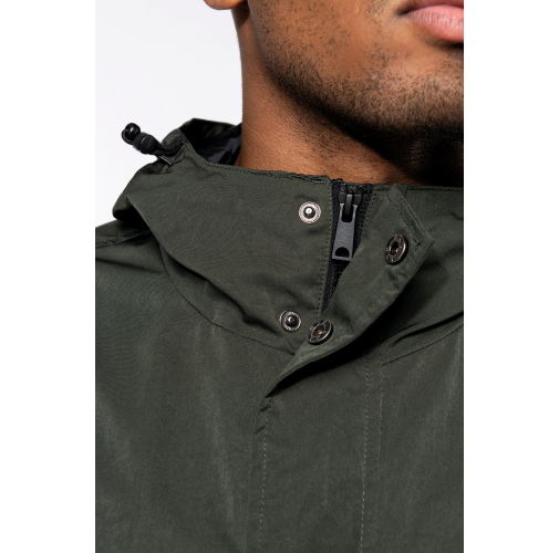 Chaqueta ecorresponsable con capucha unisex