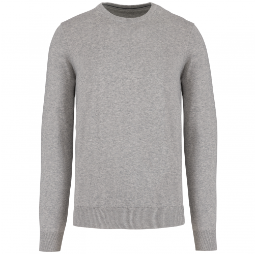 moon grey heather Jersey cuello redondo hombre