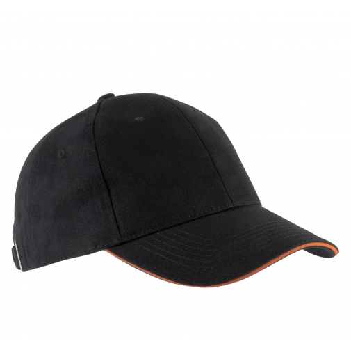 black / orange ORLANDO - Gorra 6 paneles