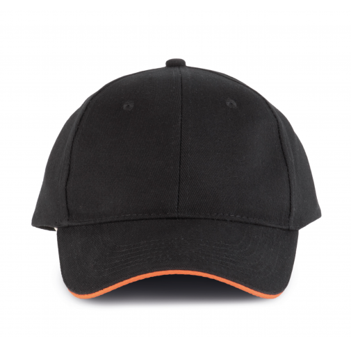black / orange ORLANDO - Gorra 6 paneles