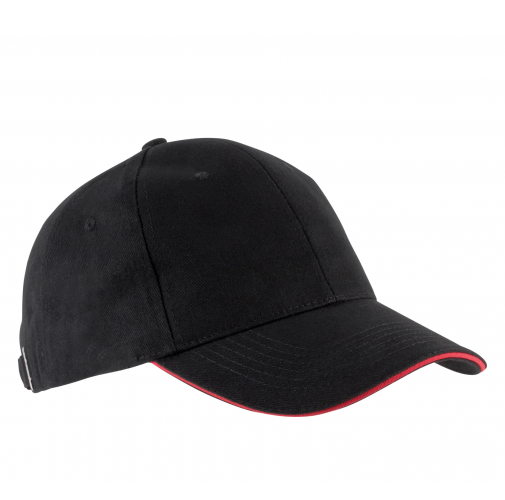 black / red ORLANDO - Gorra 6 paneles