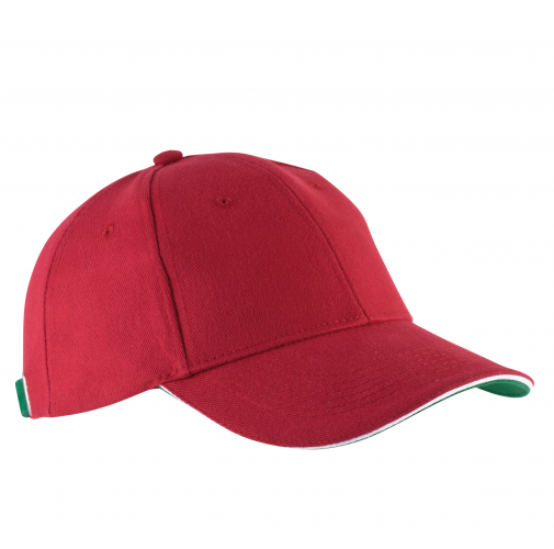 red / white / green ORLANDO - Gorra 6 paneles