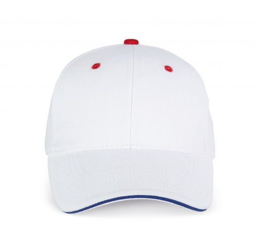 white / royal blue / red ORLANDO - Gorra 6 paneles