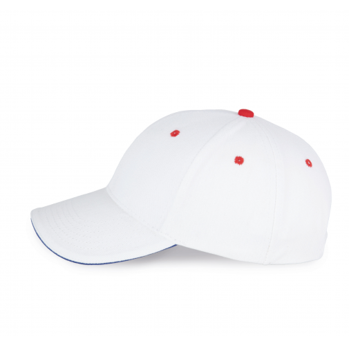 white / royal blue / red ORLANDO - Gorra 6 paneles
