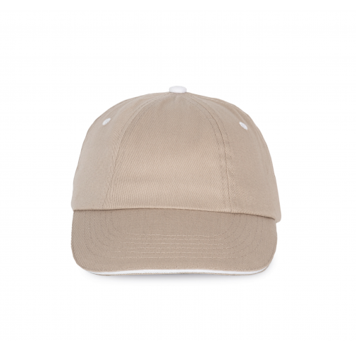 beige / white Top - Gorra 6 paneles
