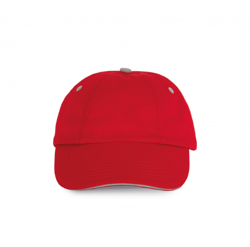 red / grey Top - Gorra 6 paneles