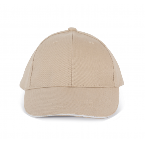 beige / white Orlando kids - Gorra niños 6 paneles