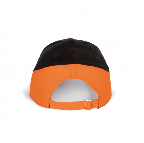 black / orange Racing - Gorra bicolor 6 paneles