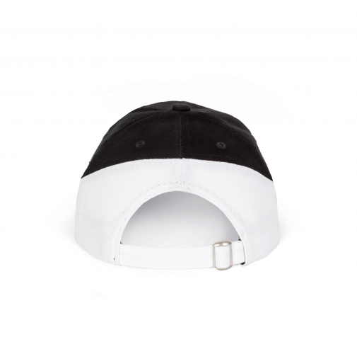 black / white Racing - Gorra bicolor 6 paneles
