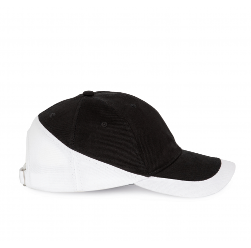 black / white Racing - Gorra bicolor 6 paneles