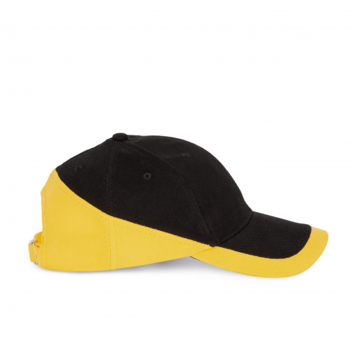 black / yellow Racing - Gorra bicolor 6 paneles