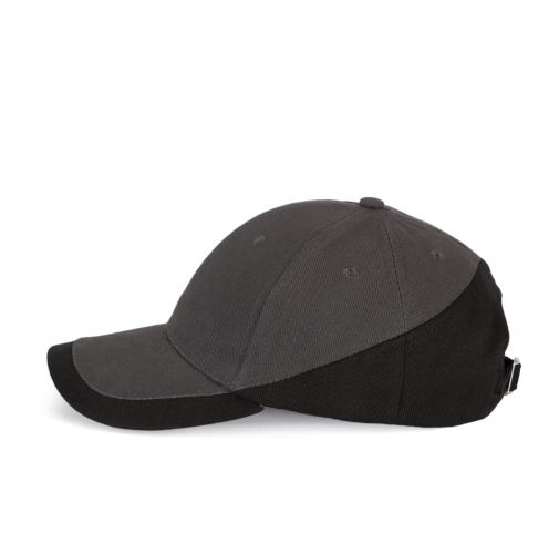 dark grey / black Racing - Gorra bicolor 6 paneles