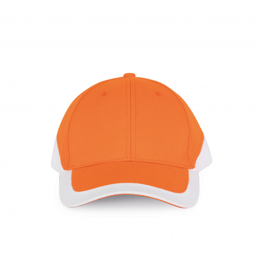 orange / white Racing - Gorra bicolor 6 paneles