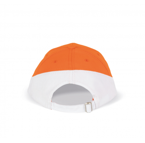 orange / white Racing - Gorra bicolor 6 paneles