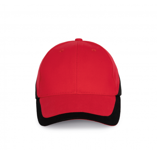 red / black Racing - Gorra bicolor 6 paneles