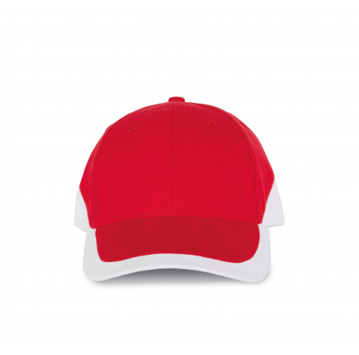 red / white Racing - Gorra bicolor 6 paneles