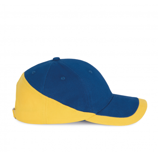 royal blue / yellow Racing - Gorra bicolor 6 paneles