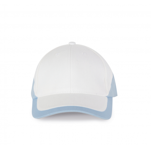 white / sky blue Racing - Gorra bicolor 6 paneles