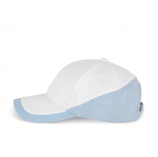 white / sky blue Racing - Gorra bicolor 6 paneles
