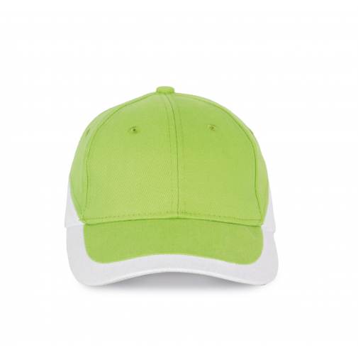 lime / white Racing - Gorra bicolor 6 paneles