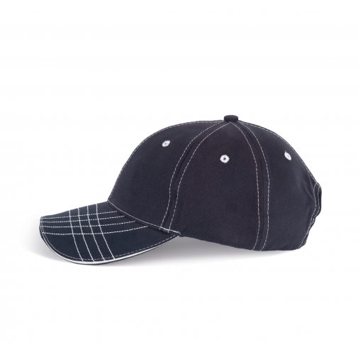 navy / white Gorra fashion - 6 paneles