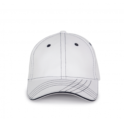 white / navy Gorra fashion - 6 paneles
